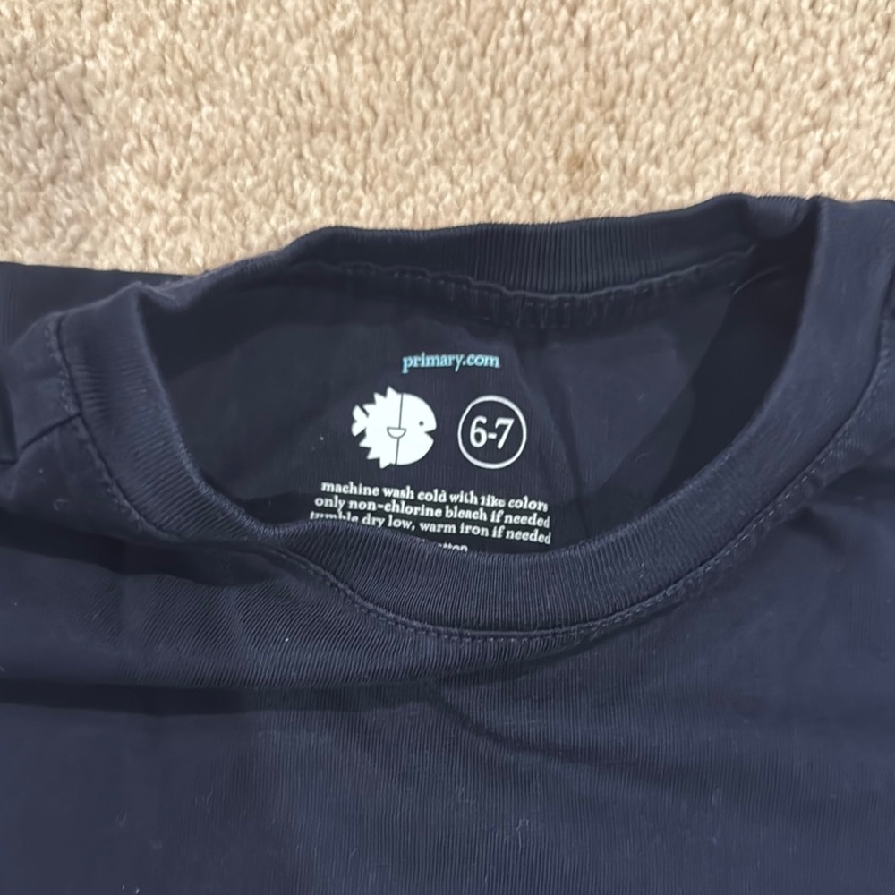 Primary unisex kid Navy Blue Shirt - 6/7
